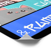 Nur ein Mädchen, das Anime Cats Ramen Lover Kawai  Poster (Ecke)