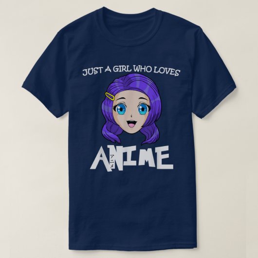Nur ein Mädchen, das Anime Funny Manga Lover Liebe T-Shirt (Design vorne)