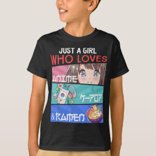 Nur ein Mädchen, das Anime K-Pop Ramen KPop Lover T-Shirt
