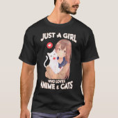 Nur ein Mädchen, das Anime-Katzen Liebe, Niedlich T-Shirt (Vorderseite)