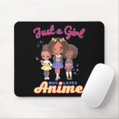 Nur ein Mädchen, das Anime Kawaii America Lieben Mousepad (Mit Mouse)