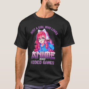 Nur ein Mädchen, das Anime Liebe T-Shirt