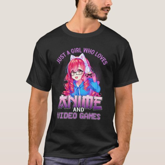 Nur ein Mädchen, das Anime Liebe T-Shirt (Vorderseite)