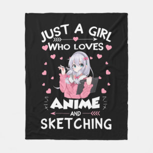Nur ein Mädchen, das Anime Liebe und Geschenke ski Fleecedecke