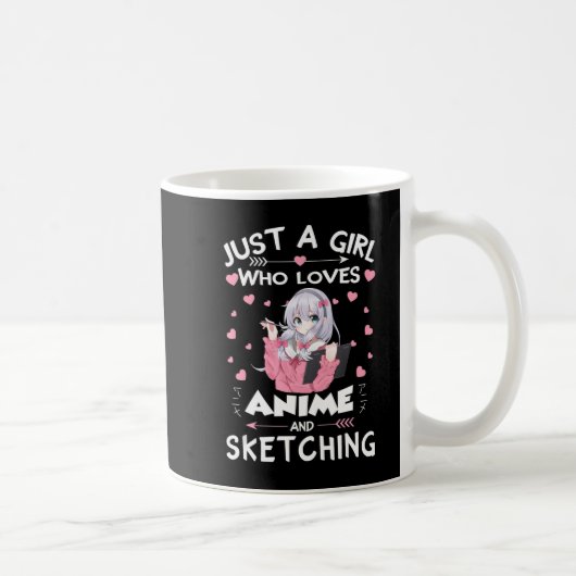 Nur ein Mädchen, das Anime Liebe und Geschenke ski Kaffeetasse (Rechts)