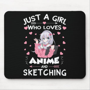 Nur ein Mädchen, das Anime Liebe und Geschenke ski Mousepad