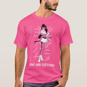 Nur ein Mädchen, das Anime Liebe und Japanisch ski T-Shirt