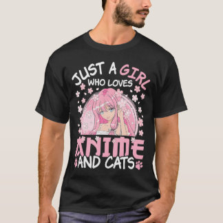 Nur ein Mädchen, das Anime Liebe und japanische An T-Shirt