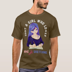 Nur ein Mädchen, das Anime Liebe und Manga Ka skiz T-Shirt