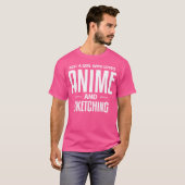 Nur ein Mädchen, das Anime Liebe und Otaku Sk skiz T-Shirt (Vorne ganz)