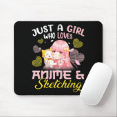 Nur ein Mädchen, das Anime Liebe und Zeichne Mousepad (Mit Mouse)