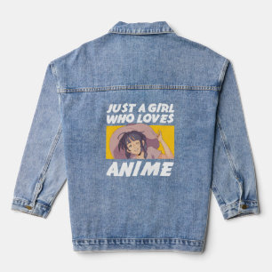Nur ein Mädchen, das Anime Lieben, Anime Lover Ges Jeansjacke