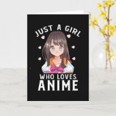 Nur ein Mädchen, das Anime Manga Liebe japanisches Karte (Gelbe Blume)