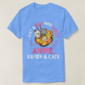 Nur ein Mädchen, das Anime Ramen und Katzen Kawaii T-Shirt (Design vorne)