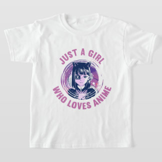Nur ein Mädchen, das Anime T - Shirt 3 cm Runde Ba