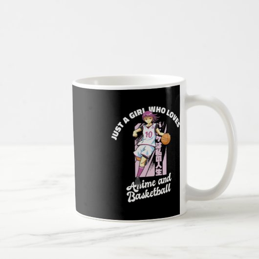 Nur ein Mädchen, das Anime und Basketball Merch B  Kaffeetasse (Rechts)