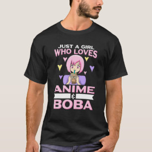 Nur ein Mädchen, das Anime und Boba Kawaii Teen G  T-Shirt