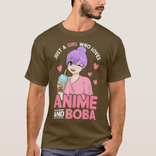 Nur ein Mädchen, das Anime und Boba Otaku Anime Li T-Shirt