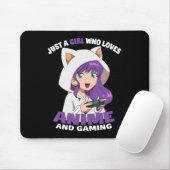 Nur ein Mädchen, das Anime und Gaming-Anime-Girl L Mousepad (Mit Mouse)