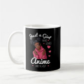 Nur ein Mädchen, das Anime und K-Pop African Amer Kaffeetasse (Links)