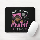 Nur ein Mädchen, das Anime und K-Pop African Amer Mousepad (Mit Mouse)