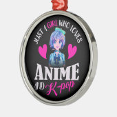 Nur ein Mädchen, das Anime und K-Pop Liebe Ornament Aus Metall (Links)
