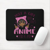 Nur ein Mädchen, das Anime und K-Pop Lieben Mousepad (Mit Mouse)