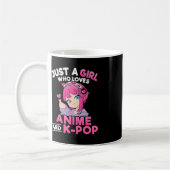 Nur ein Mädchen, das Anime und K-Pop Niedliche Kpo Kaffeetasse (Links)