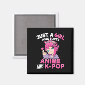 Nur ein Mädchen, das Anime und K-Pop Niedliche Kpo Magnet (Vorderseite/Rückseite)