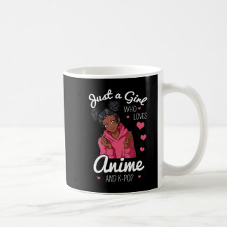 Nur ein Mädchen, das Anime und KPop-Afrikaner Lieb Kaffeetasse