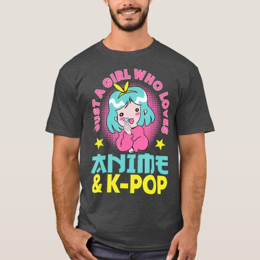 Nur ein Mädchen, das Anime und KPop japanisch Lieb T-Shirt (Vorderseite)