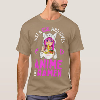 Nur ein Mädchen, das Anime und Ramen Bowl Japanes T-Shirt