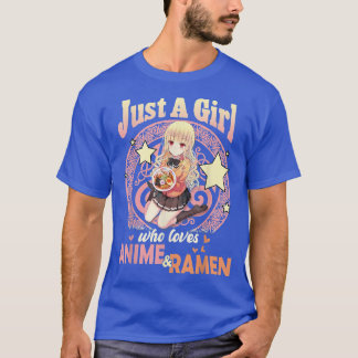 Nur ein Mädchen, das Anime und Ramen Bowl Japanes T-Shirt