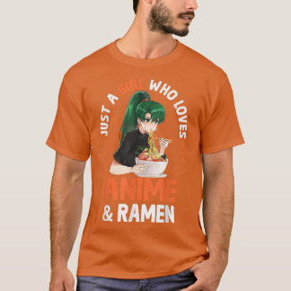 Nur ein Mädchen, das Anime und Ramen Bowl Japanes T-Shirt