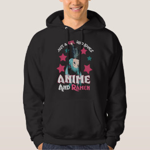 Nur ein Mädchen, das Anime und Ramen Bowl Japanisc Hoodie