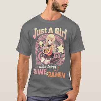 Nur ein Mädchen, das Anime und Ramen Bowl Japanisc T-Shirt