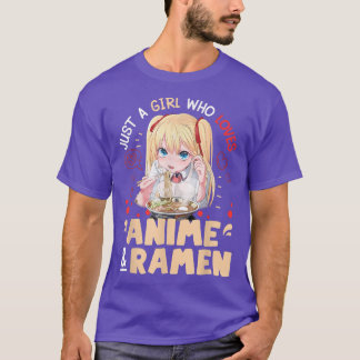 Nur ein Mädchen, das Anime und Ramen Bowl Japanisc T-Shirt