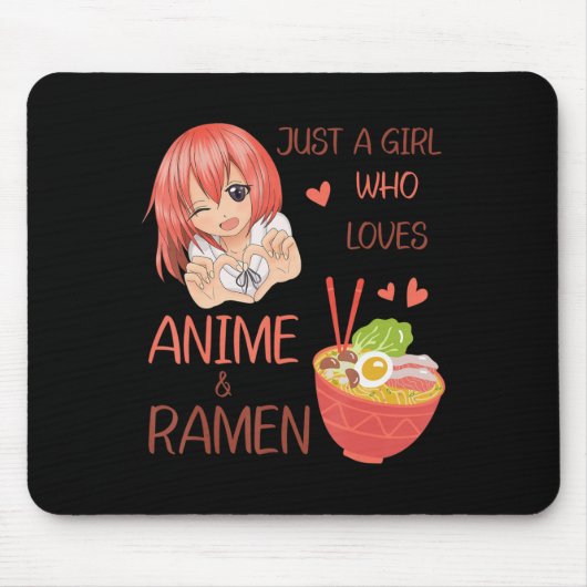 Nur ein Mädchen, das Anime und Ramen Japan Anime L Mousepad (Vorne)