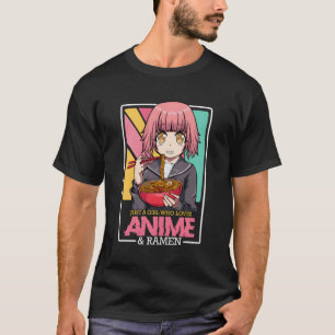 Nur ein Mädchen, das Anime und Ramen Kawaii Manga  T-Shirt