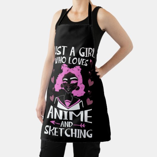 Nur ein Mädchen, das Anime und Skizzen Liebe Schürze (InSitu)