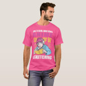 Nur ein Mädchen, das Anime und Skizzen Liebe T-Shirt (Vorne ganz)