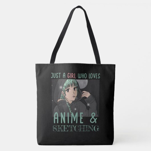 Nur ein Mädchen, das Anime und Skizzen Lieben Tasche (Vorderseite)