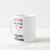 Nur ein Mädchen, das Anime und Skizzen von Mädchen Kaffeetasse (Vorderseite Links)