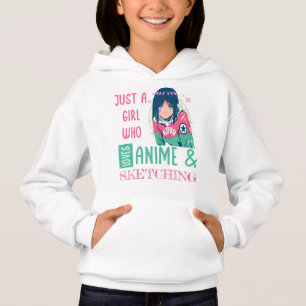 Nur ein Mädchen, das Anime und Skizzieren liebt Hoodie