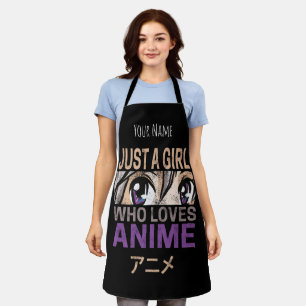 Nur ein Mädchen, das Anime Vintage Manga Kawaii li Schürze