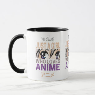 Nur ein Mädchen, das Anime Vintage Manga Kawaii li Tasse