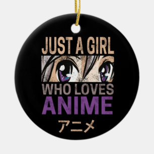 Nur ein Mädchen, das Anime Vintage Manga liebt Keramik Ornament
