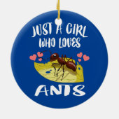 Nur ein Mädchen, das Ants Insekt Liebe hat Keramik Ornament (Hinten)