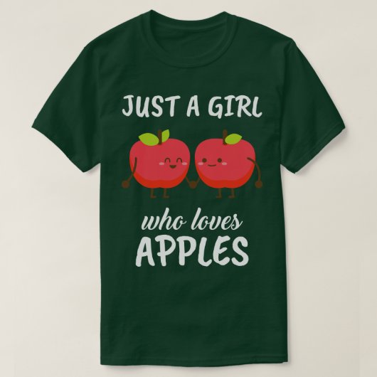 Nur ein Mädchen, das Äpfel Liebe T-Shirt (Design vorne)