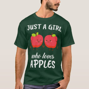 Nur ein Mädchen, das Äpfel Liebe T-Shirt